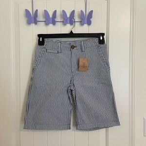 NWT | Lands’ End boy’s blue seersucker stripe adjustable waistband shorts —‎ 12